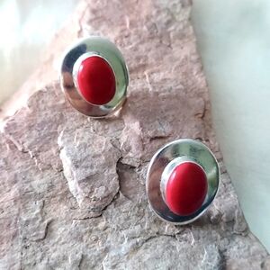 Vintage Mexican Sterling Silver Post Earrings